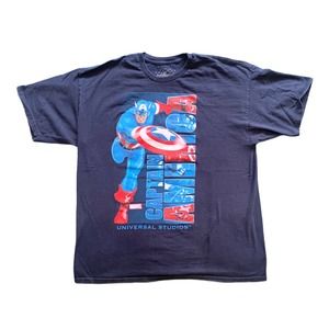 Xl Captain America Marvel navy Universal Studios